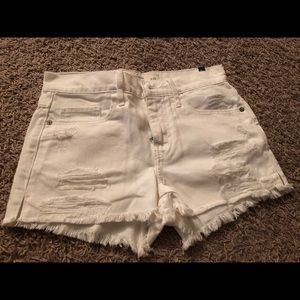 New White Abercrombie & Fitch High Rise Shorts